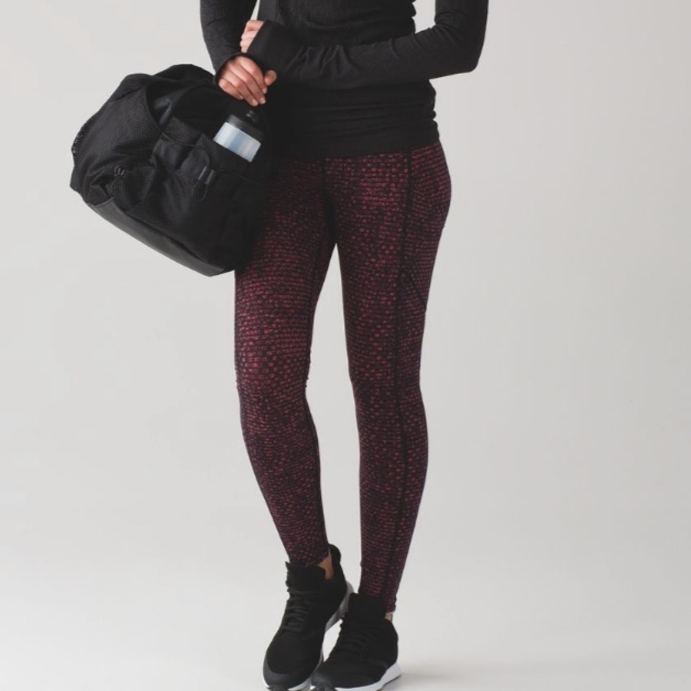 Lululemon Speed Tight V - Shatter Weave Dust Coral Plum